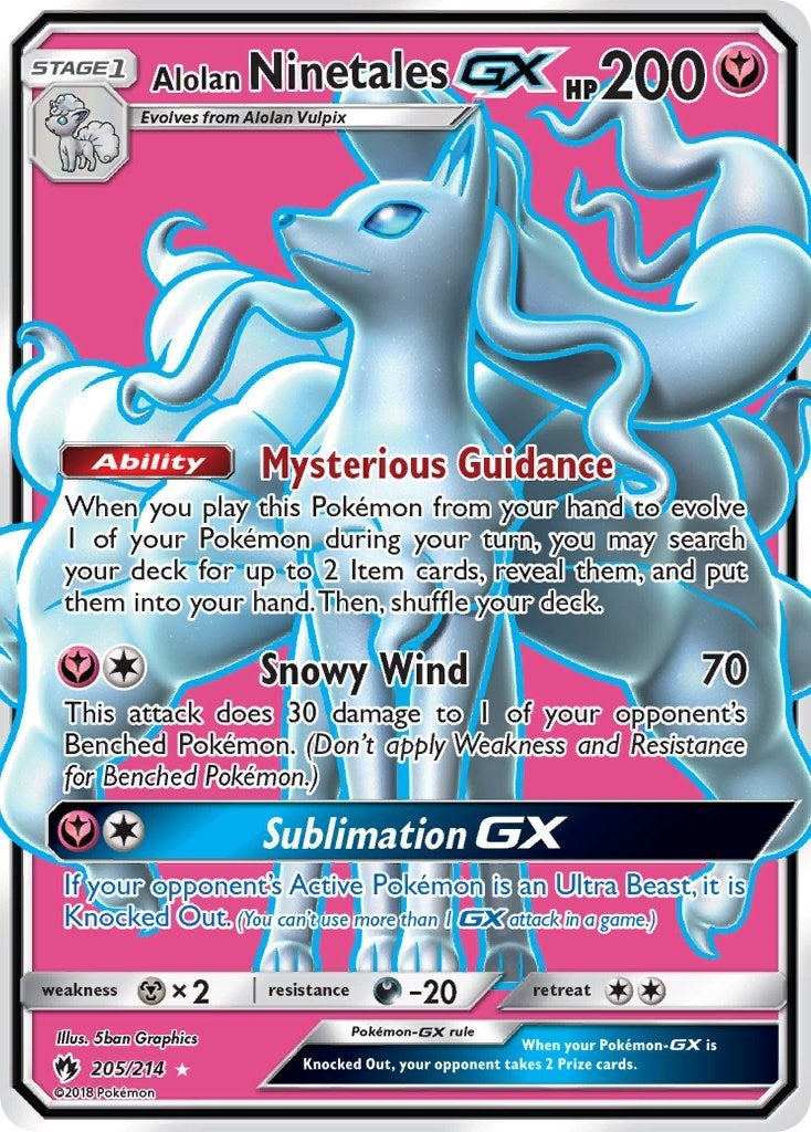 Image for Alolan Ninetales GX (Full Art) (SM - Lost Thunder) (205/214) - Pokemon