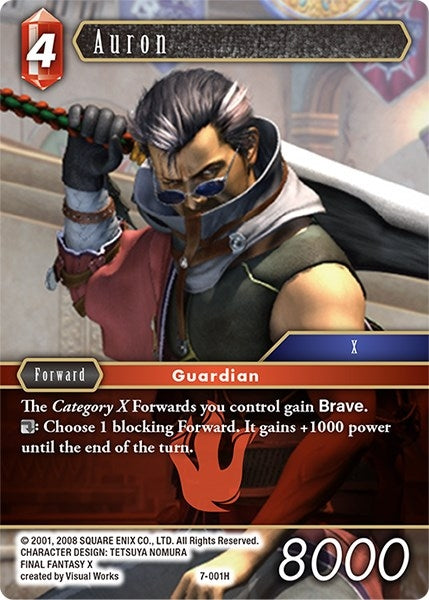 Image for Auron (Opus VII) (7-001H) - Final Fantasy TCG