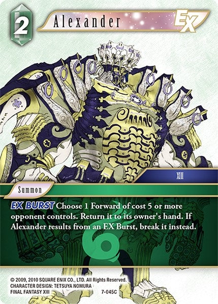 Image for Alexander EX (Opus VII) (7-045C) - Final Fantasy TCG