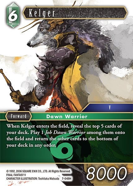 Image for Kelger (Opus VII) (7-049H) - Final Fantasy TCG