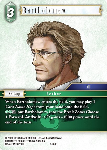 Image for Bartholomew (Opus VII) (7-060R) - Final Fantasy TCG