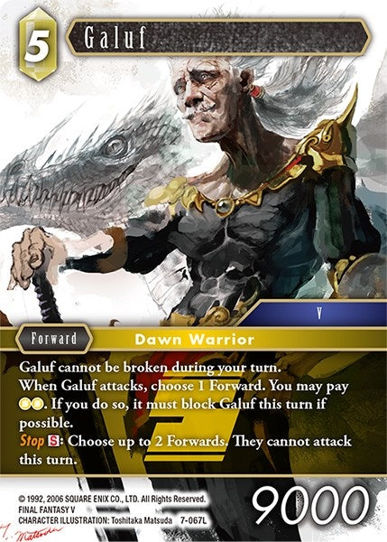 Image for Galuf (Opus VII) (7-067L) - Final Fantasy TCG
