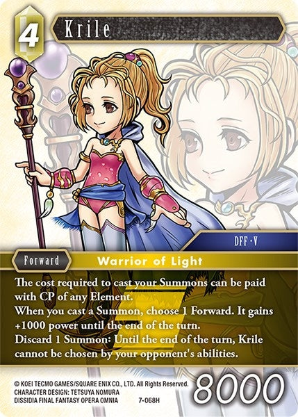 Image for Krile (Opus VII) (7-068H) - Final Fantasy TCG