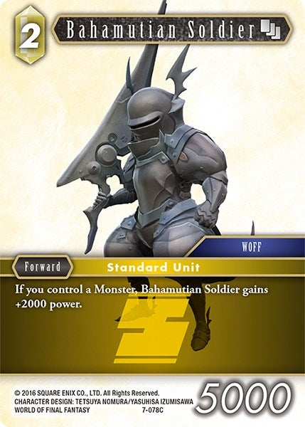 Image for Bahamutian Soldier (Opus VII) (7-078C) - Final Fantasy TCG