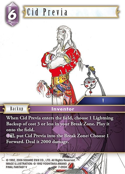 Image for Cid Previa (Opus VII) (7-095H) - Final Fantasy TCG