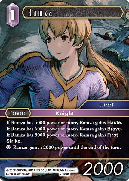 Image for Ramza (Opus VII) (7-104H) - Final Fantasy TCG