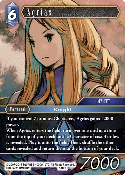Image for Agrias (Opus VII) (7-106L) - Final Fantasy TCG