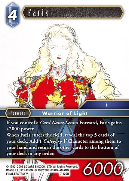 Image for Faris (Opus VII) (7-120H) - Final Fantasy TCG