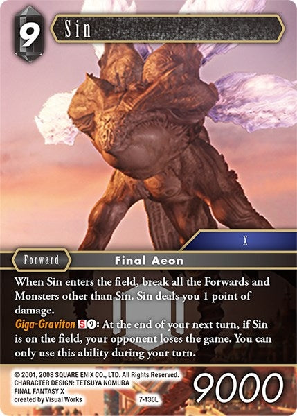 Image for Sin (Opus VII) (7-130L) - Final Fantasy TCG