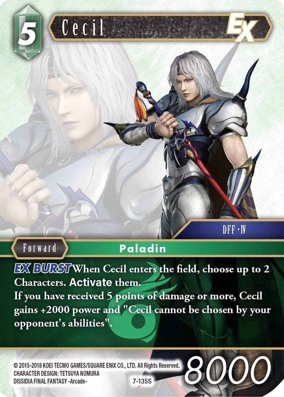 Image for Cecil EX (Opus VII) (7-135S) - Final Fantasy TCG