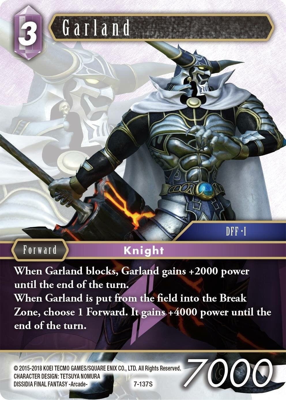 Image for Garland (Opus VII) (7-137S) - Final Fantasy TCG