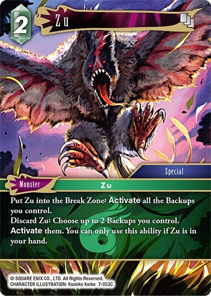 Image for Zu (Opus VII) (7-053C) - Final Fantasy TCG