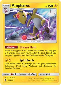 Image for Ampharos - 78/214 (SM Lost Thunder) (Deck Exclusives) (078/214) - Pokemon