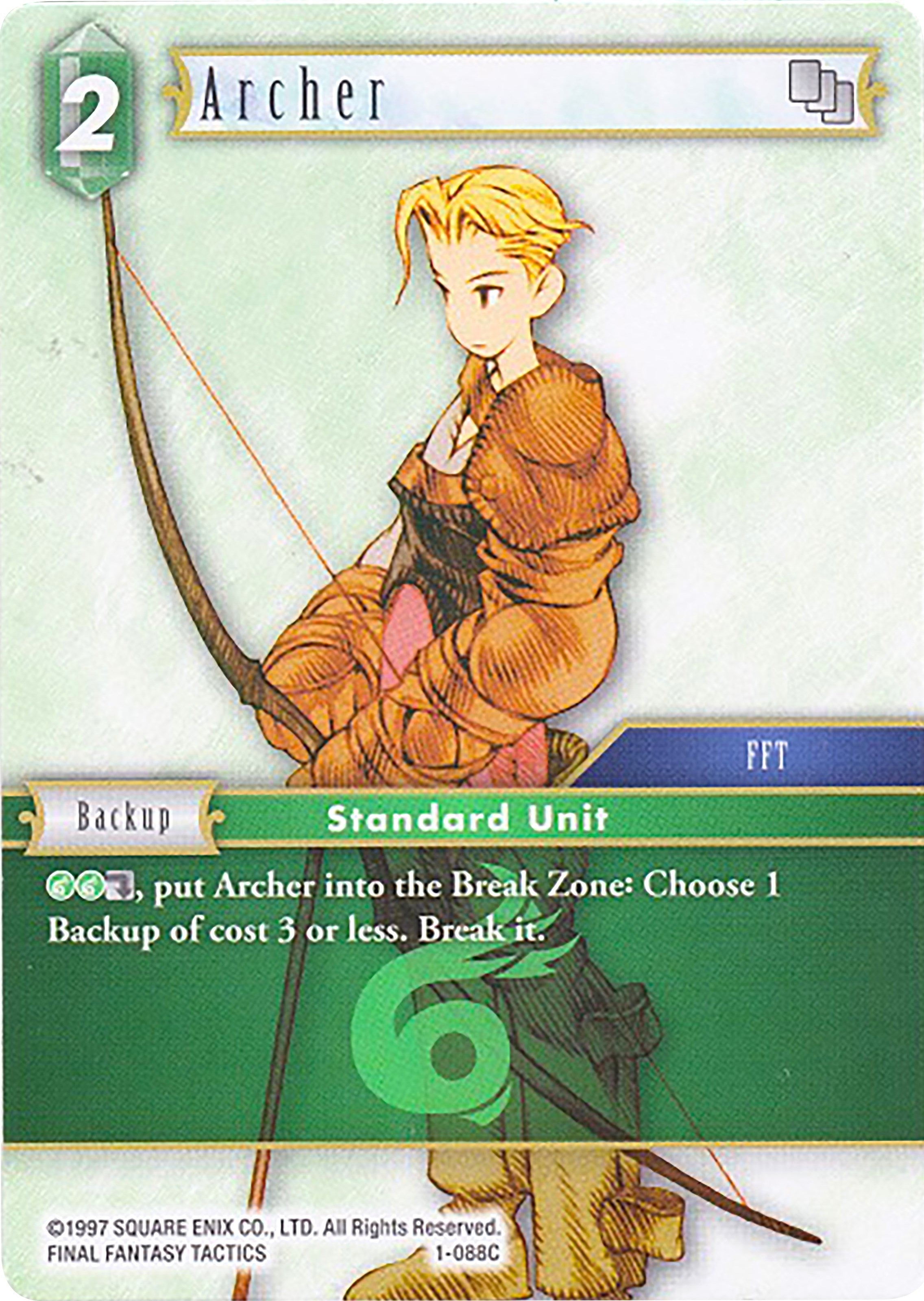 Image for Archer (Male Unit) - 1-088C (Deck Exclusive Cards) (1-088C) - Final Fantasy TCG