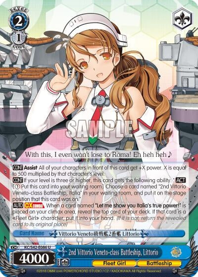 Image for 2nd Vittorio Veneto-class Battleship, Littorio (KanColle: Arrival! Reinforcement Fleets from Europe!) (KC/S42-E086 U) - Weiss Schwarz