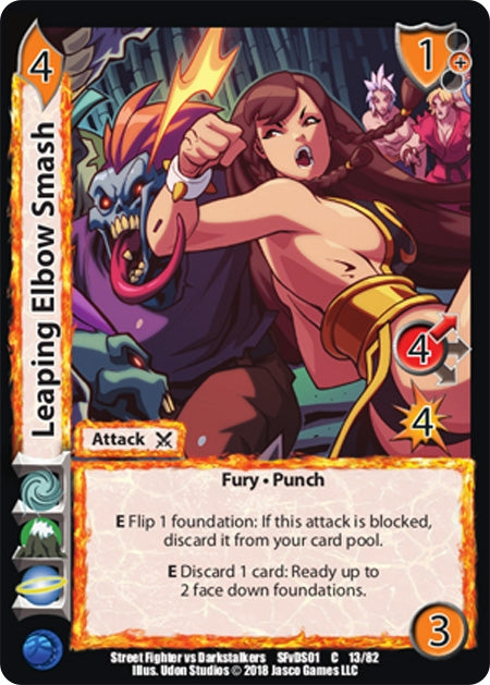 Image for Leaping Elbow Smash (Street Fighter vs. Darkstalkers) (13) - UniVersus