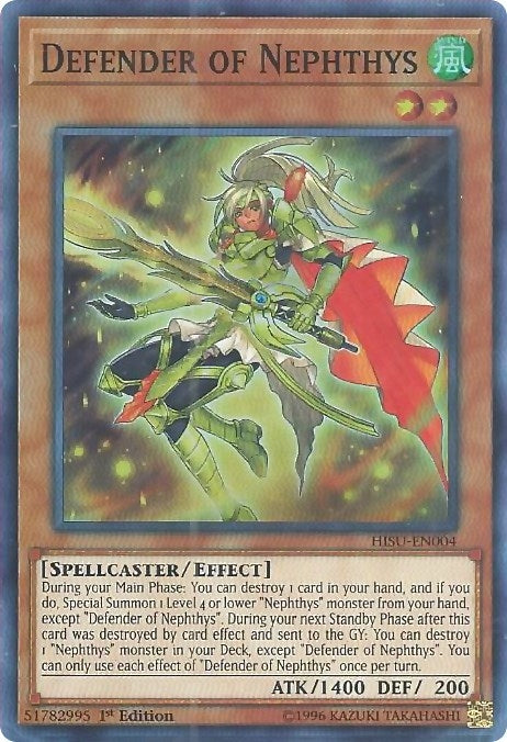 Image for Defender of Nephthys (Hidden Summoners) (HISU-EN004) - YuGiOh