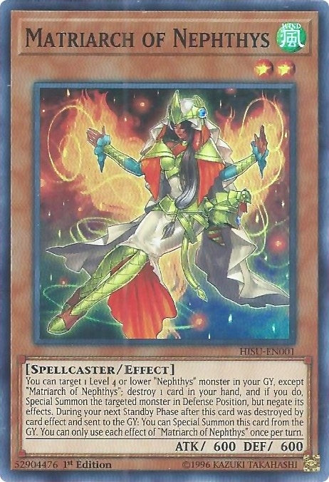 Image for Matriarch of Nephthys (Hidden Summoners) (HISU-EN001) - YuGiOh