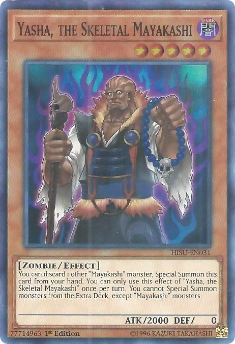 Image for Yasha, the Skeletal Mayakashi (Hidden Summoners) (HISU-EN031) - YuGiOh