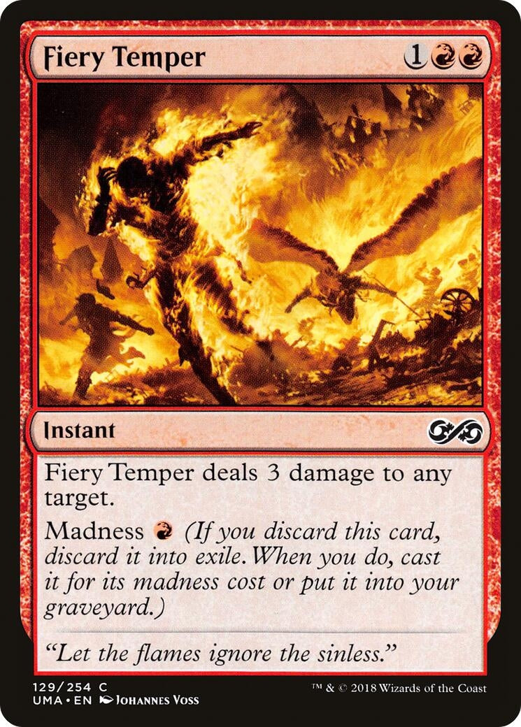 Image for Fiery Temper (Ultimate Masters) (129) - Magic: The Gathering