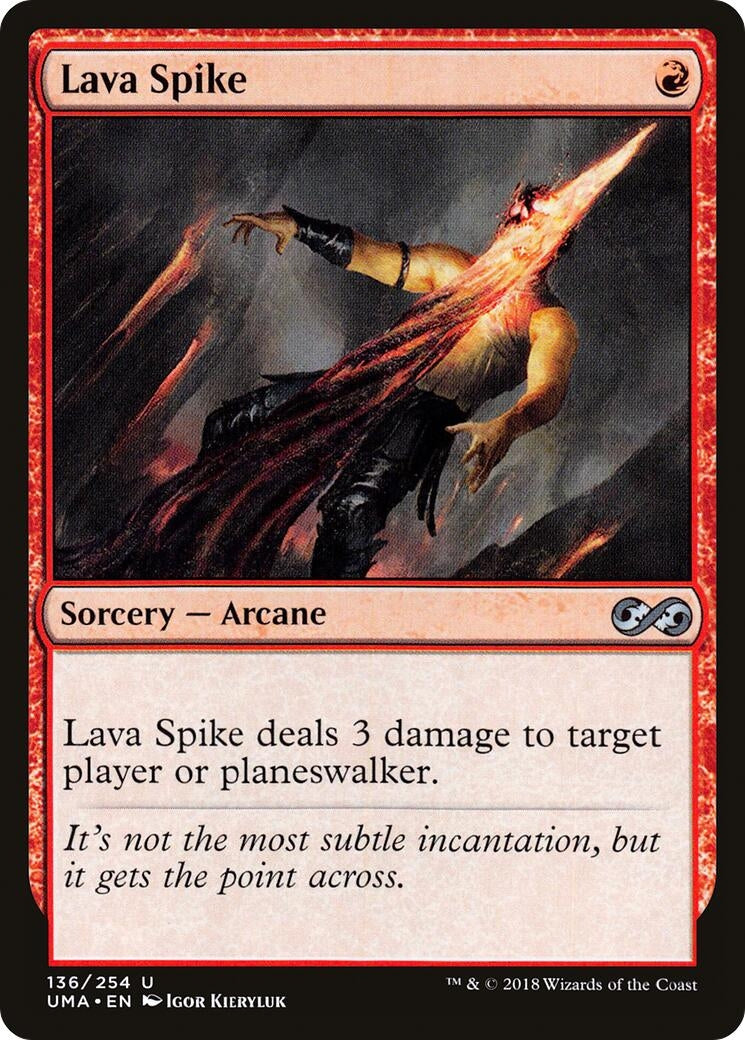 Image for Lava Spike (Ultimate Masters) (136) - Magic: The Gathering