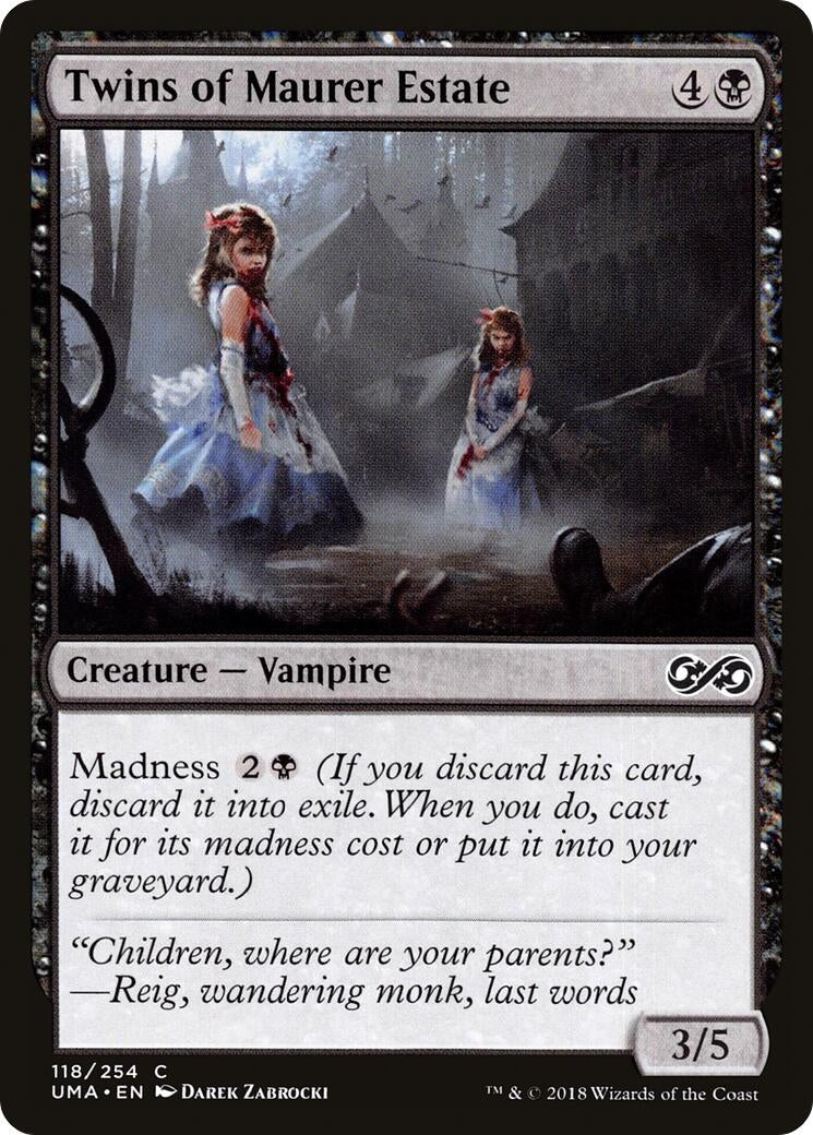 Image for Twins of Maurer Estate (Ultimate Masters) (118) - Magic: The Gathering