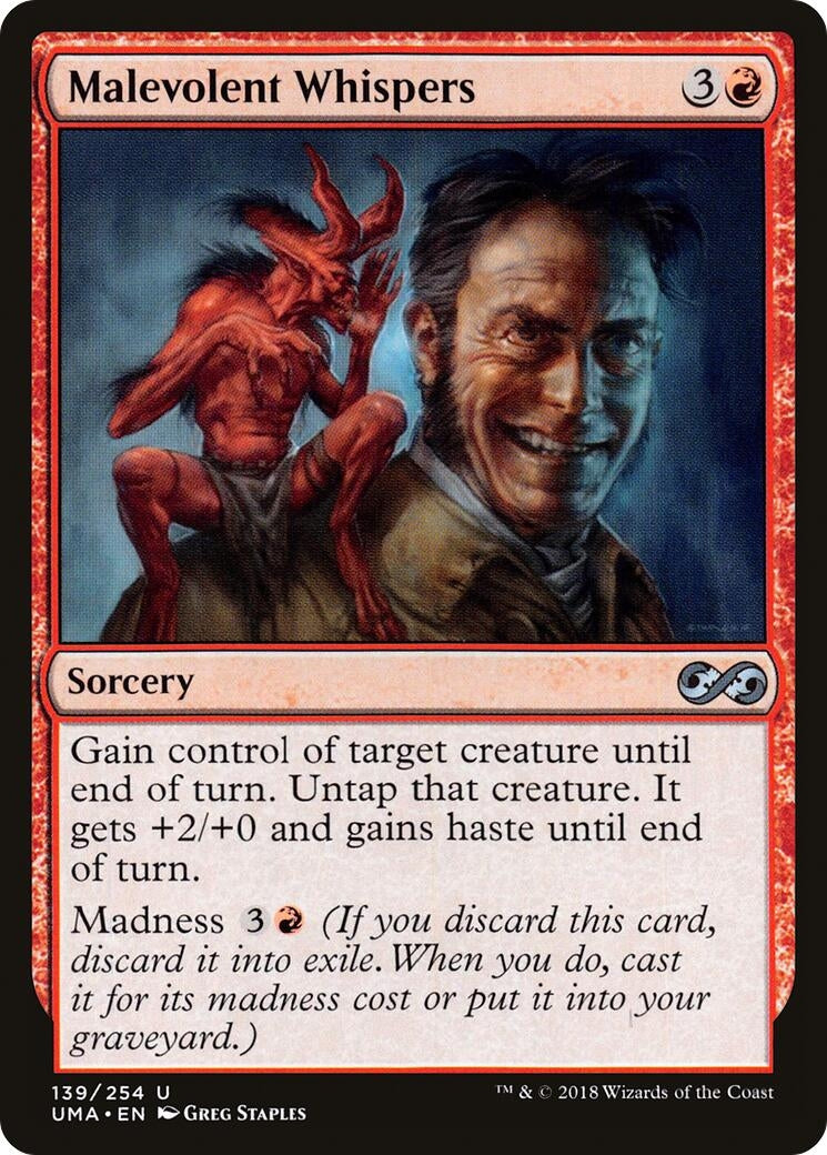 Image for Malevolent Whispers (Ultimate Masters) (139) - Magic: The Gathering