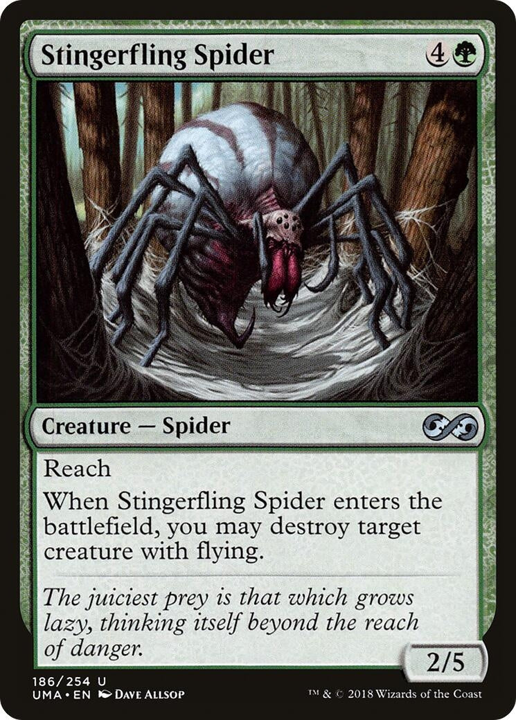 Image for Stingerfling Spider (Ultimate Masters) (186) - Magic: The Gathering