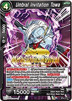 Image for Umbral Invitation Towa (Shenron's Chosen Stamped) (Tournament Promotion Cards) (BT4-111) - Dragon Ball Super: Masters