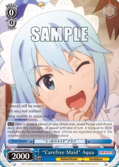 Image for "Carefree Maid" Aqua (KonoSuba 2) (KS/W55-E090 C) - Weiss Schwarz