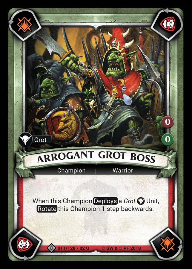 Arrogant Grot Boss Unclaimed (011) [WHAOSCO] - Warhammer Age of Sigmar Champions TCG Single