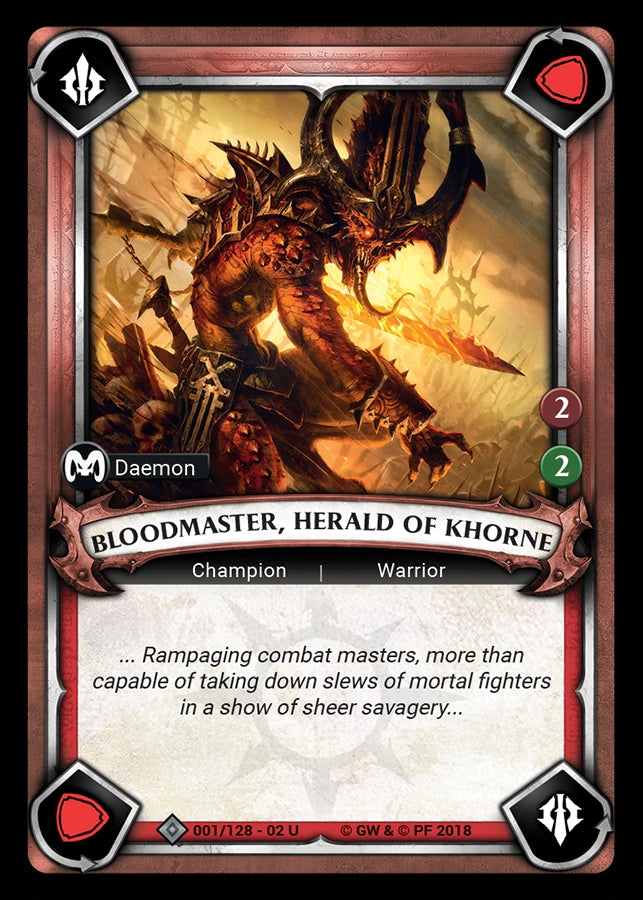 Bloodmaster Herald of Khorne Unclaimed (001) [WHAOSCO] - Warhammer Age of Sigmar Champions TCG Single