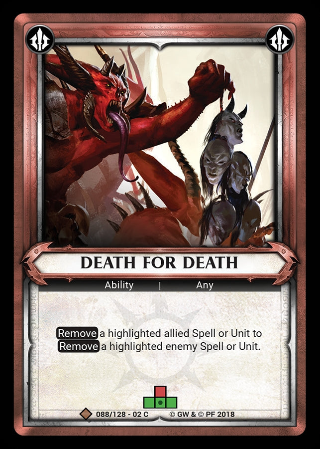 Death for Death Unclaimed (088) [WHAOSCO] - Warhammer Age of Sigmar Champions TCG Single