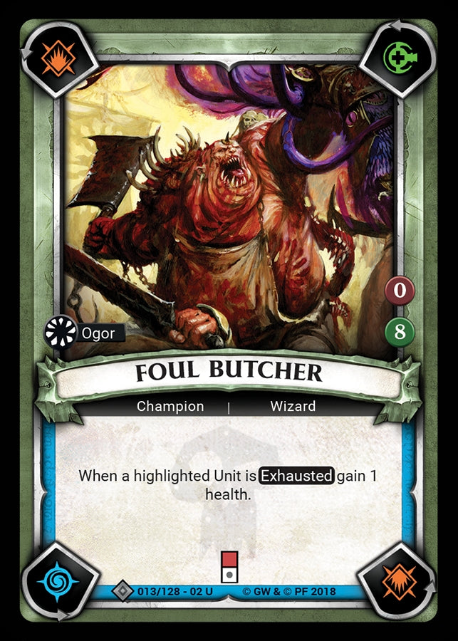 Foul Butcher Unclaimed (013) [WHAOSCO] - Warhammer Age of Sigmar Champions TCG Single