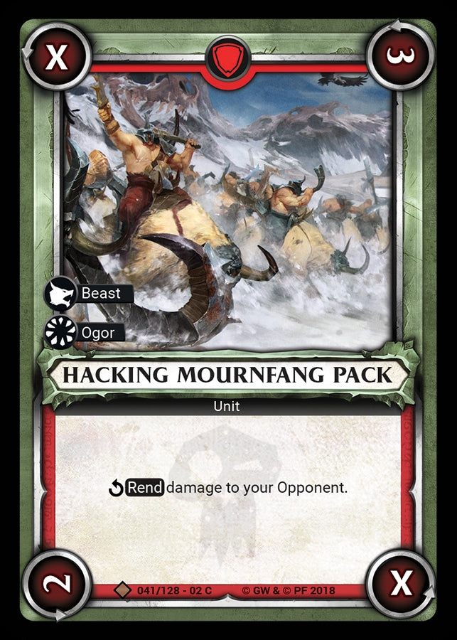 Hacking Mournfang Pack Unclaimed (041) [WHAOSCO] - Warhammer Age of Sigmar Champions TCG Single