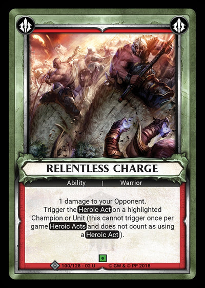 Relentless Charge Unclaimed (100) [WHAOSCO]