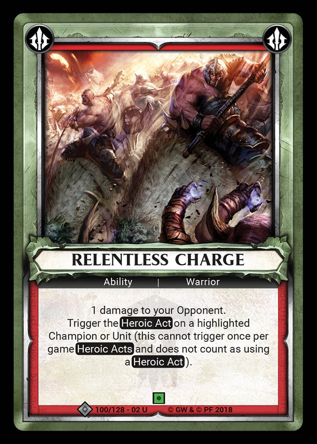 Relentless Charge Unclaimed (100) [WHAOSCO] - Warhammer Age of Sigmar Champions TCG Single