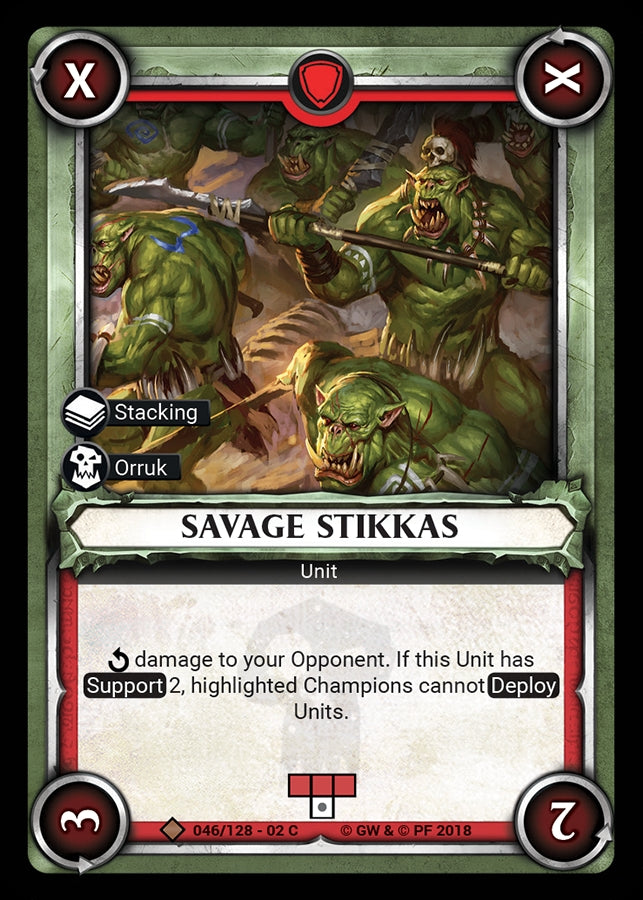 Savage Stikkas Unclaimed (045) [WHAOSCO] - Warhammer Age of Sigmar Champions TCG Single