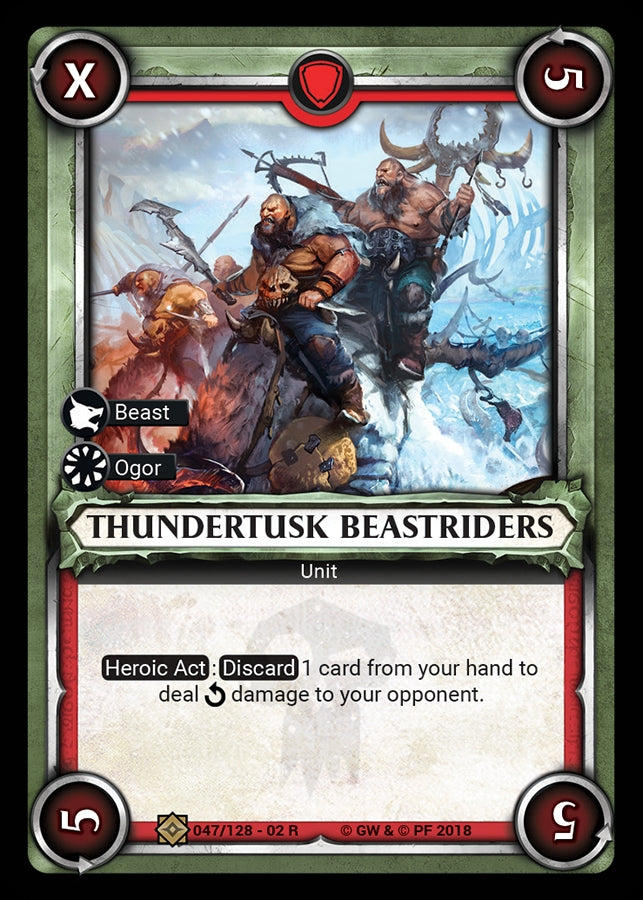 Thundertusk Beastriders Unclaimed (047) [WHAOSCO] - Warhammer Age of Sigmar Champions TCG Single