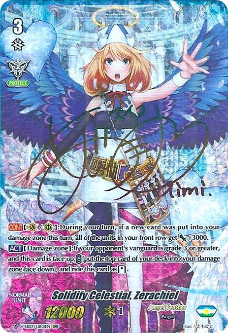 Image for Solidify Celestial, Zerachiel (URR) (Rainbow Signature) (V-EB03: ULTRARARE MIRACLE COLLECTION) (V-EB03/UR01EN) - Cardfight Vanguard