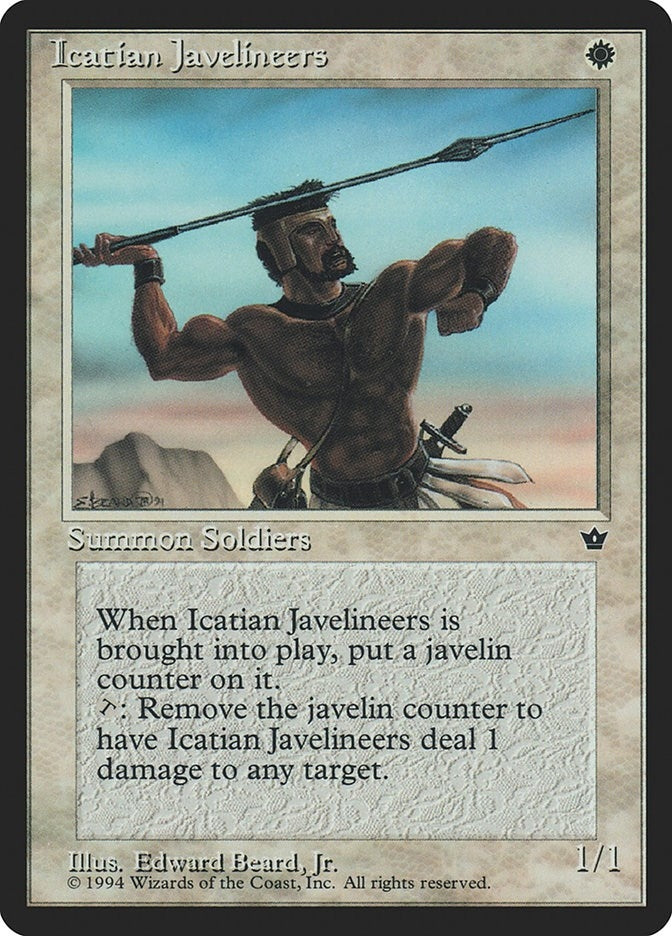 Image for Icatian Javelineers (Beard, Jr.) (Fallen Empires) - Magic: The Gathering