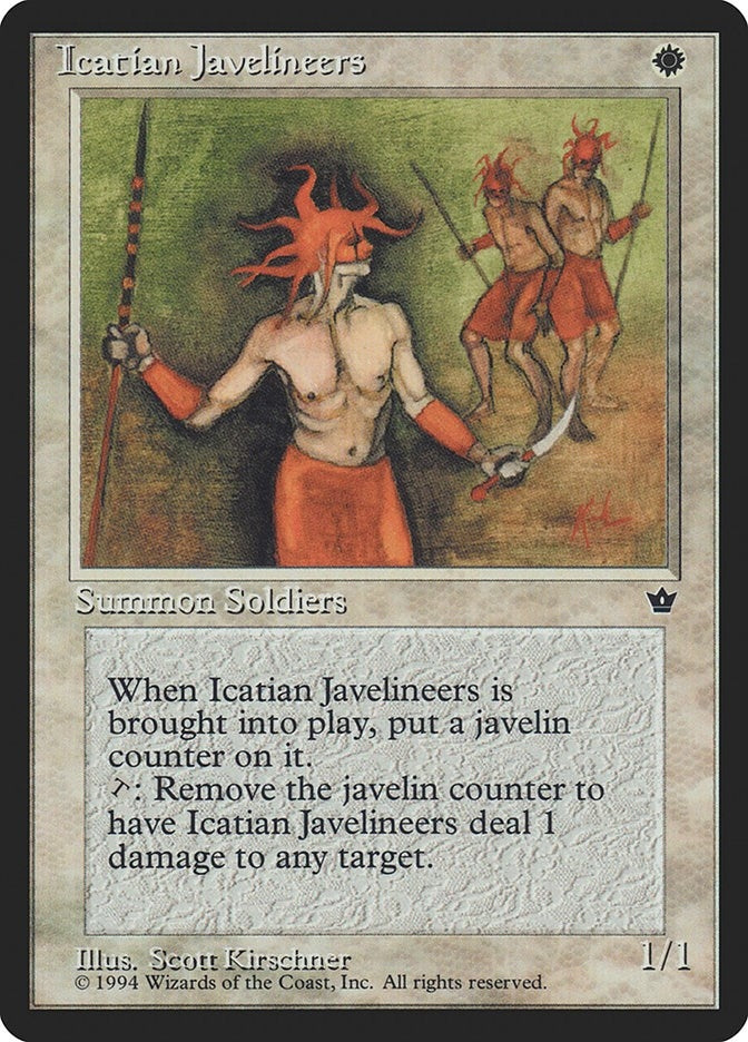 Image for Icatian Javelineers (Kirschner) (Fallen Empires) - Magic: The Gathering