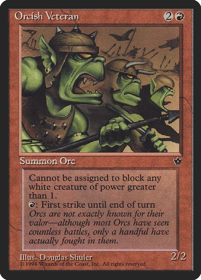 Image for Orcish Veteran (Shuler) (Fallen Empires) - Magic: The Gathering