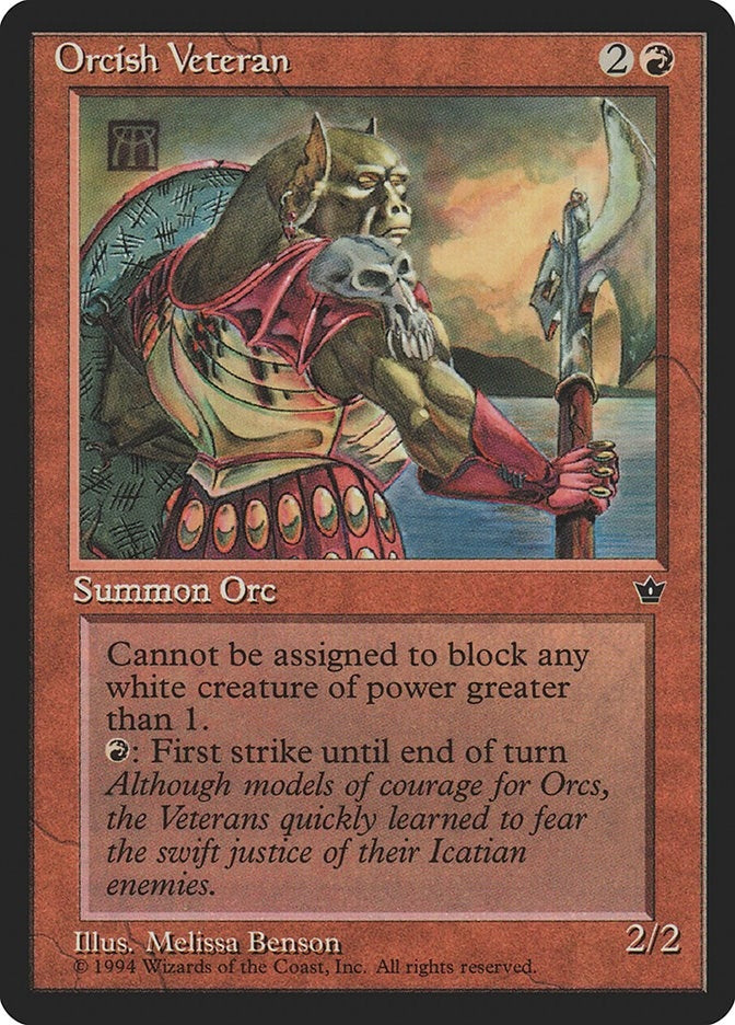 Image for Orcish Veteran (Benson) (Fallen Empires) - Magic: The Gathering
