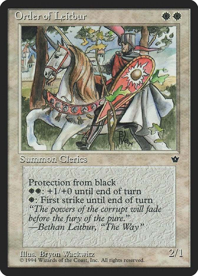 Image for Order of Leitbur (Wackwitz) (Facing Left) (Fallen Empires) - Magic: The Gathering