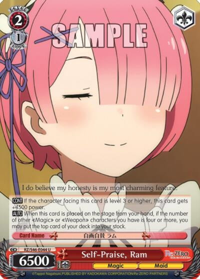 Image for Self-Praise, Ram (Re:ZERO) (RZ/S46-E044 U) - Weiss Schwarz