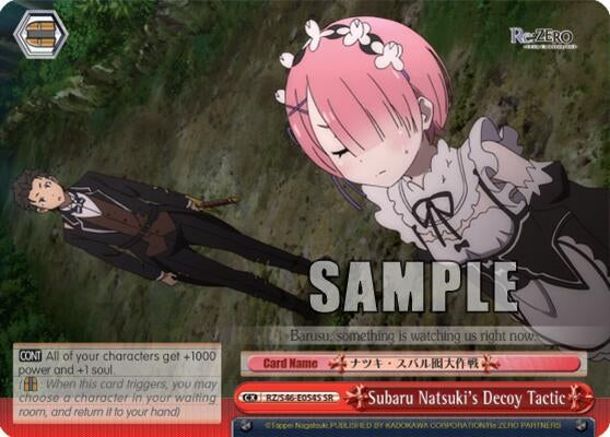 Image for Subaru Natsuki's Decoy Tactic (SR) (Re:ZERO) (RZ/S46-E054S SR) - Weiss Schwarz