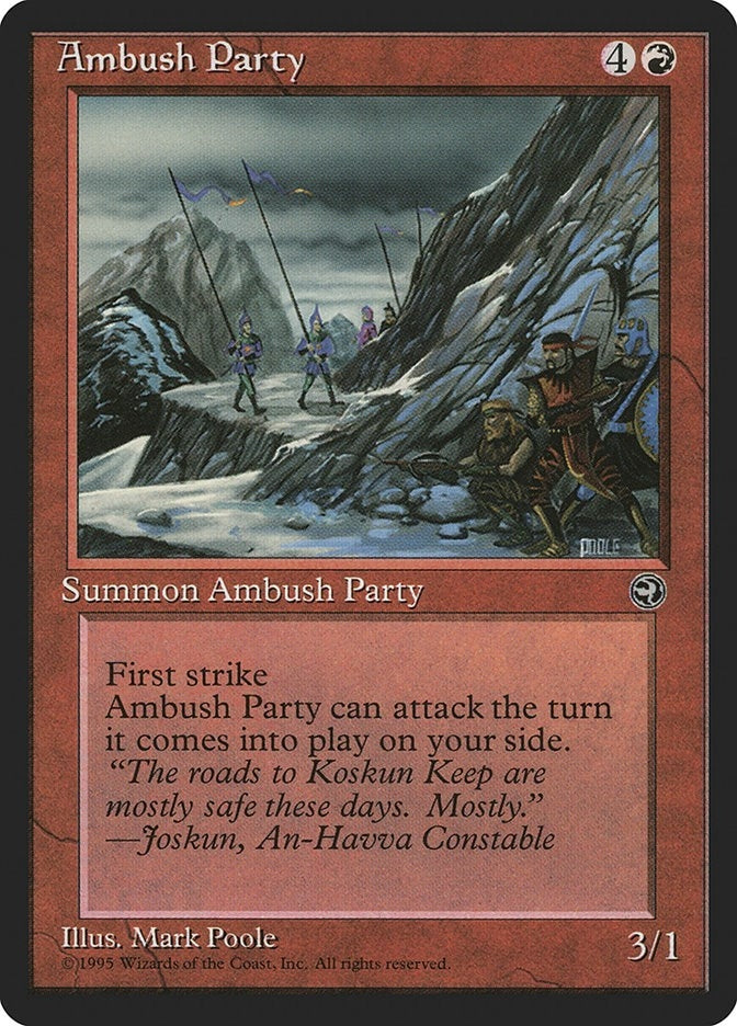 Image for Ambush Party [Version 2] (Homelands) (80) - Magic: The Gathering