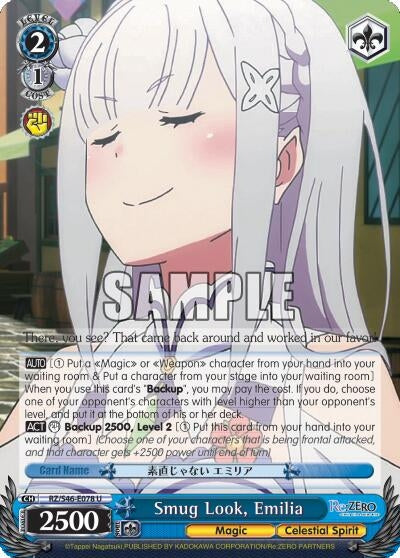 Image for Smug Look, Emilia (Re:ZERO) (RZ/S46-E078 U) - Weiss Schwarz