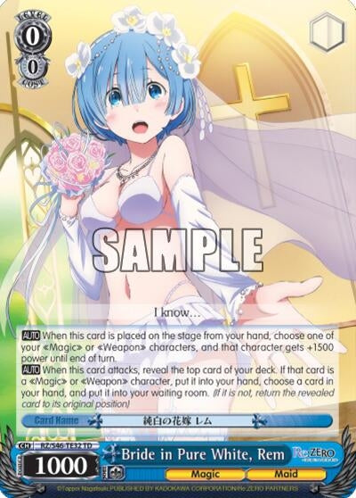 Image for Bride in Pure White, Rem (Re:ZERO) (RZ/S46-TE32 TD) - Weiss Schwarz